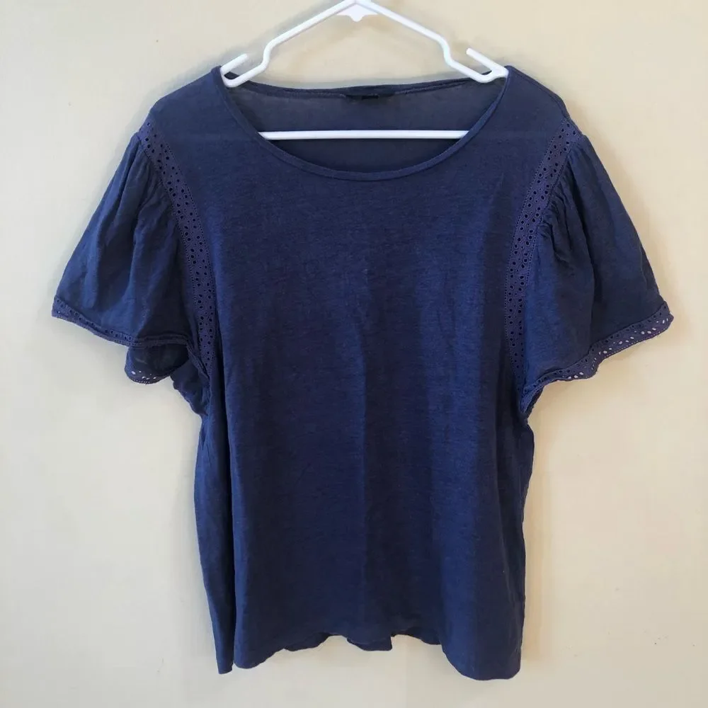 J Crew Linen Short Sleeve Shirt